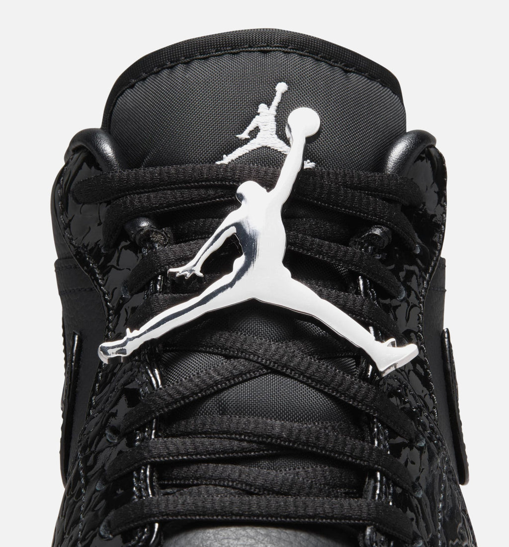 Air Jordan 1 Low Patent Elephant Women's Lifestyle Shoe - Black/Black/White/Metallic Silver