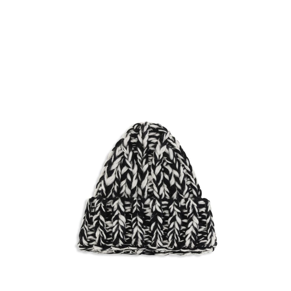 AMI Paris Black Wool Beanie