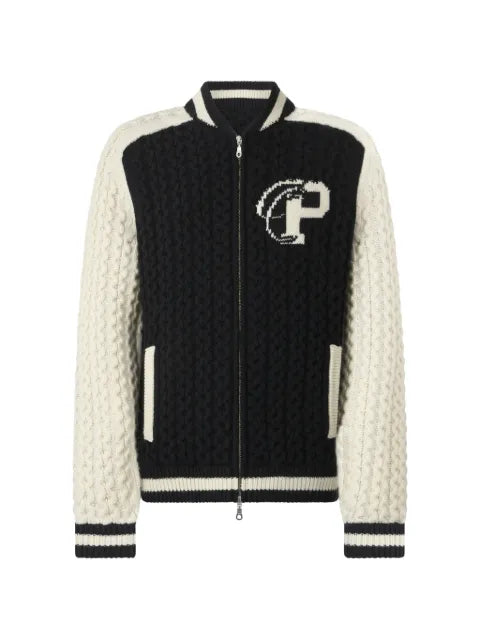 Philipp Plein Plein Star knitted bomber jacket