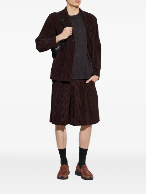 Homme Plissé Issey Miyake pleated notch-lapel jacket