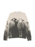 Moschino sheep-print crew-neck sweater