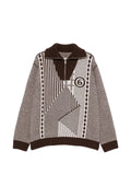 MM6 Maison Margiela patchwork quarter-zip knit