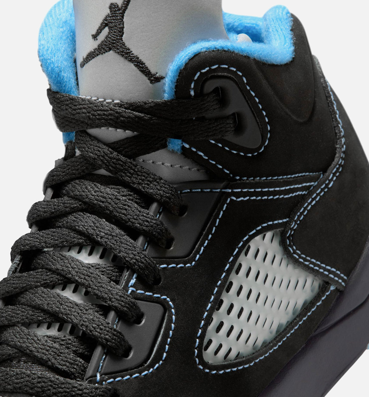 Air Jordan 5 Retro Black Carolina Preschool Lifestyle Shoes - Black/University Blue/White