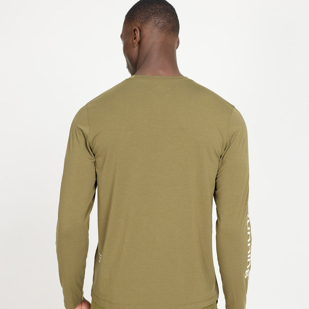 Acid Running Long Sleeve T-shirt: Dark Olive