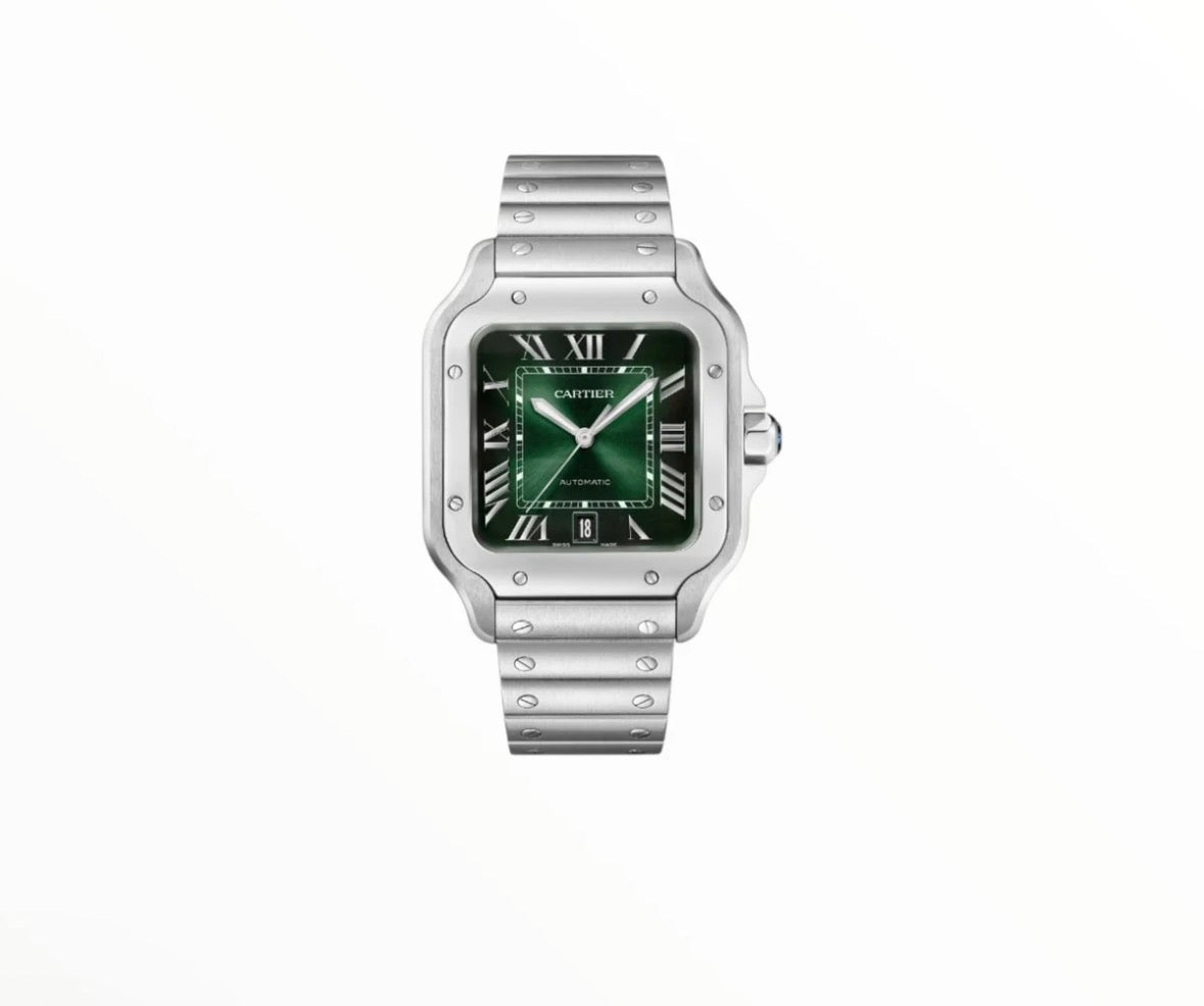 Cartier Santos Green Dial, 39.8mm