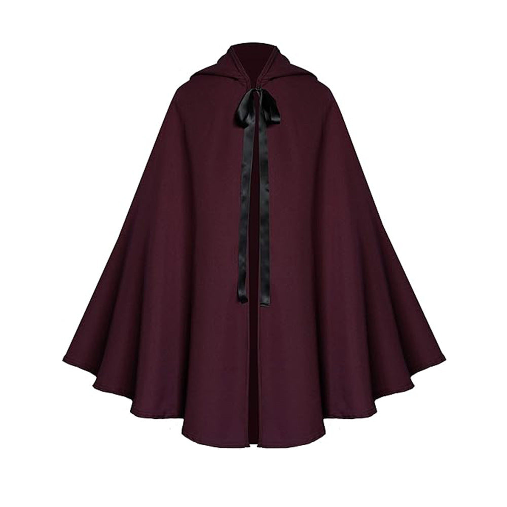 Halloween Men Reaper Cosplay Medieval Hooded Cloak Multi‑Color Cape