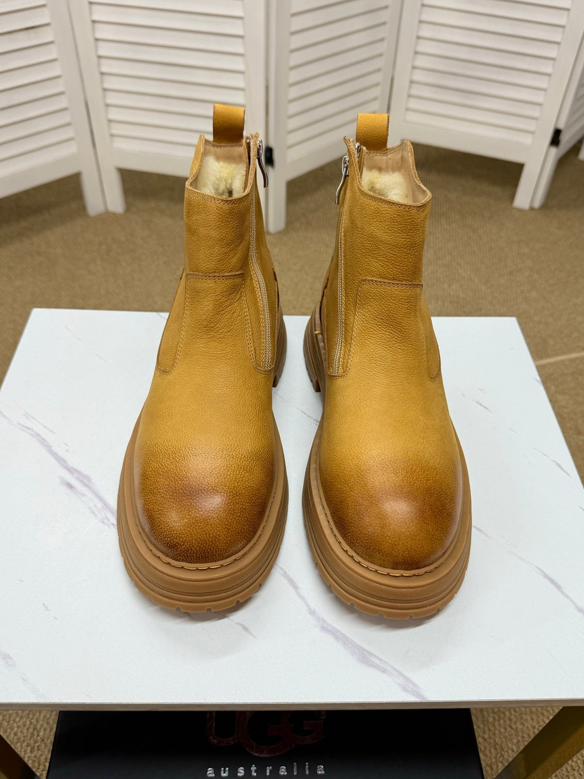 UGG Chestnut Leather Chelsea Boots
