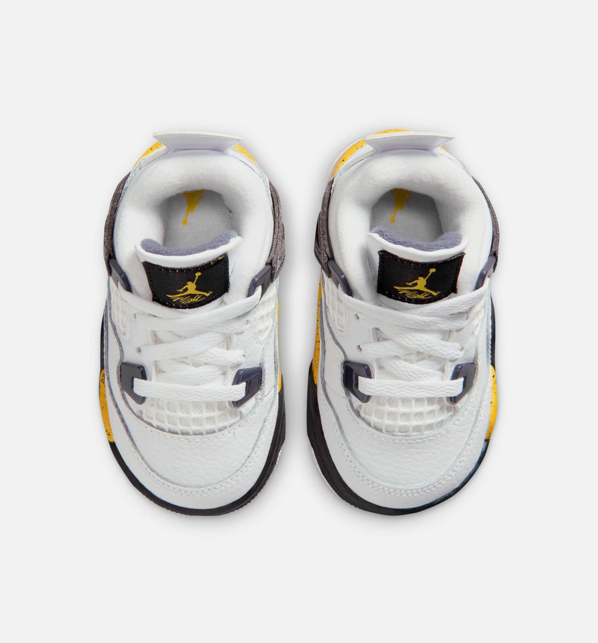 Air Jordan 4 Retro Rare Air Tour Yellow Infant & Toddler Lifestyle Shoes - White/Dark Blue Grey/Black/Tour Yellow