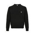 Loewe Anagram Logo Embroidered Wool Sweater In Black