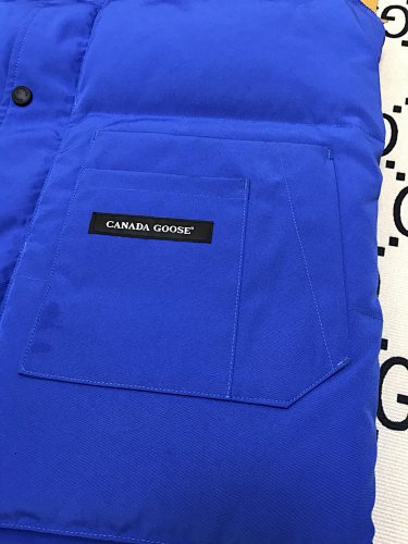 Canada Goose Puffer Vest in Royal Blue with Stand Collar