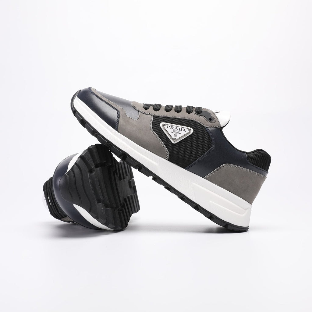 Prada Men's Navy and Gray Paneled Sneakers