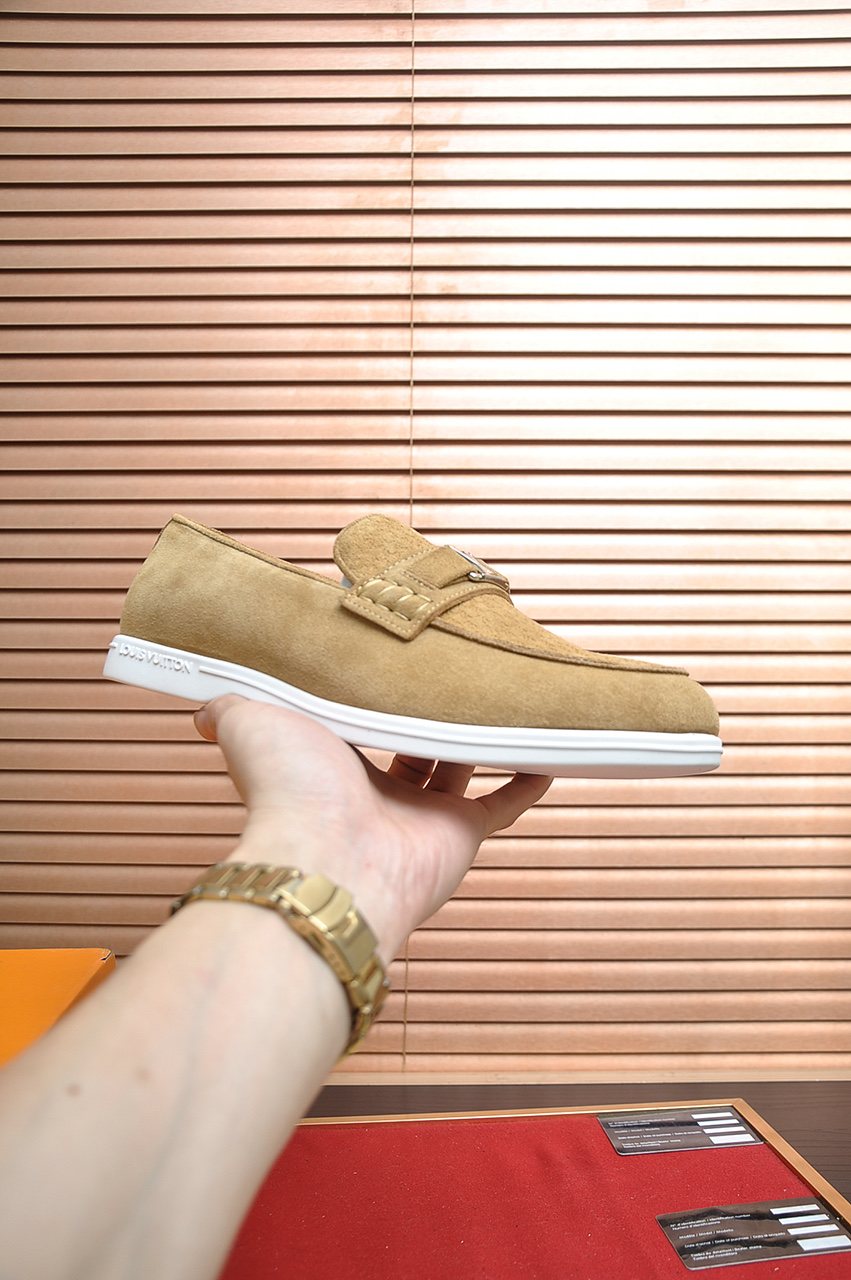 Louis Vuitton Tan Buckle Loafers
