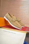Louis Vuitton Tan Buckle Loafers