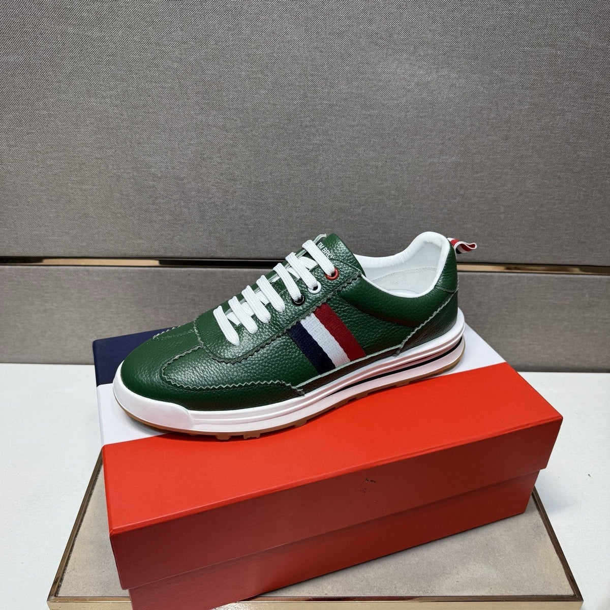 Thom Browne Men's Stripe Low-Top Sneakers