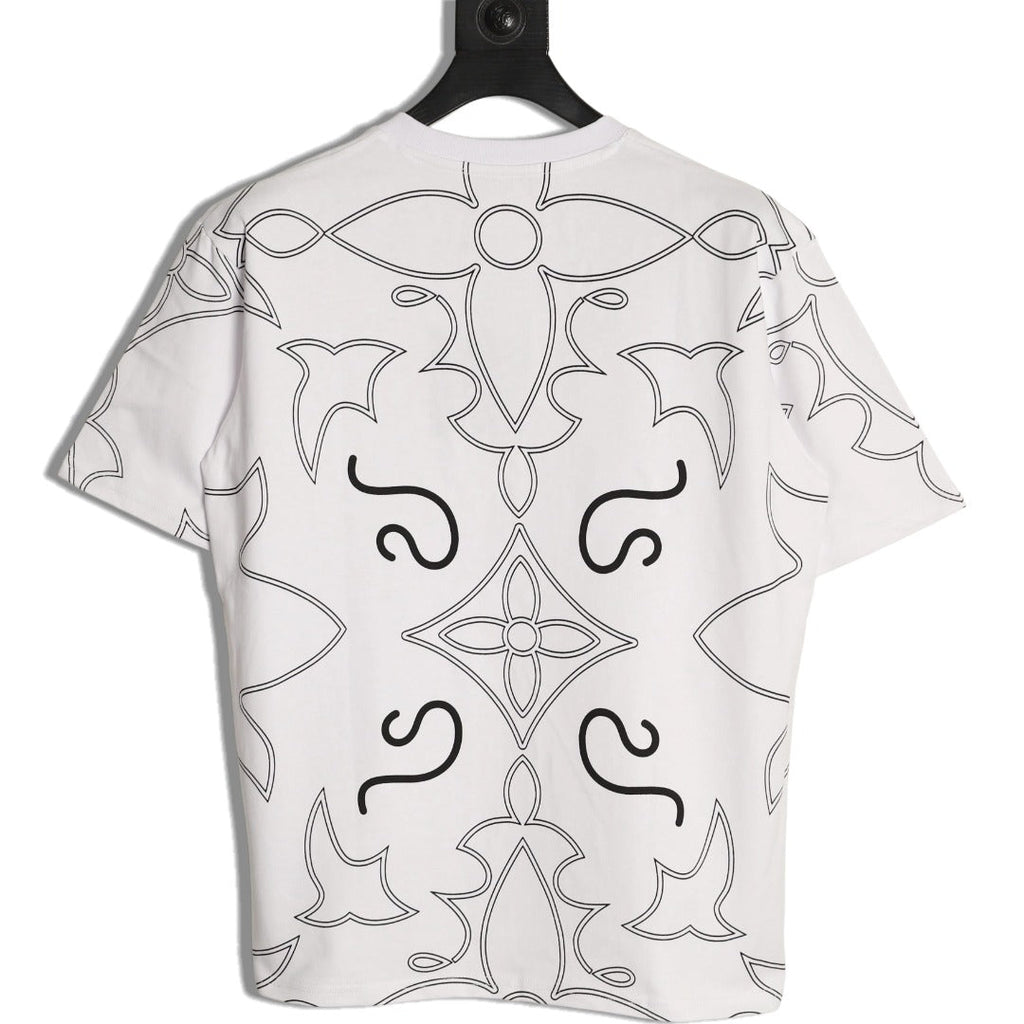 Louis Vuitton Monogram Outline Graphic T-Shirt - White